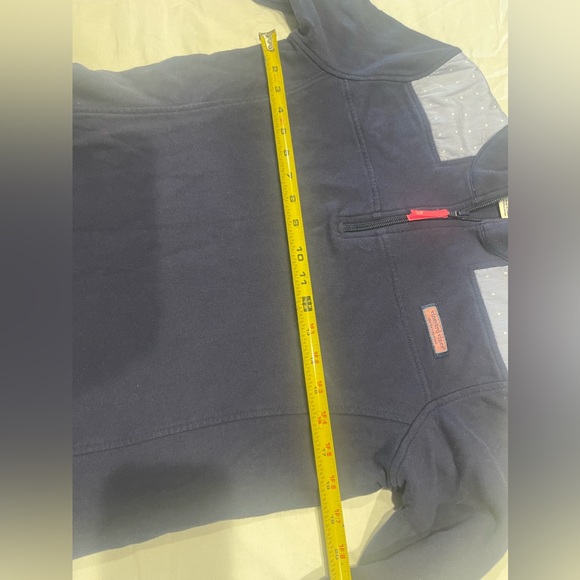 Vineyard Vines Womens 1/4 Zip Classic Patchwork Shoulder Shep Sweatshirt Small - Picture 9 of 11